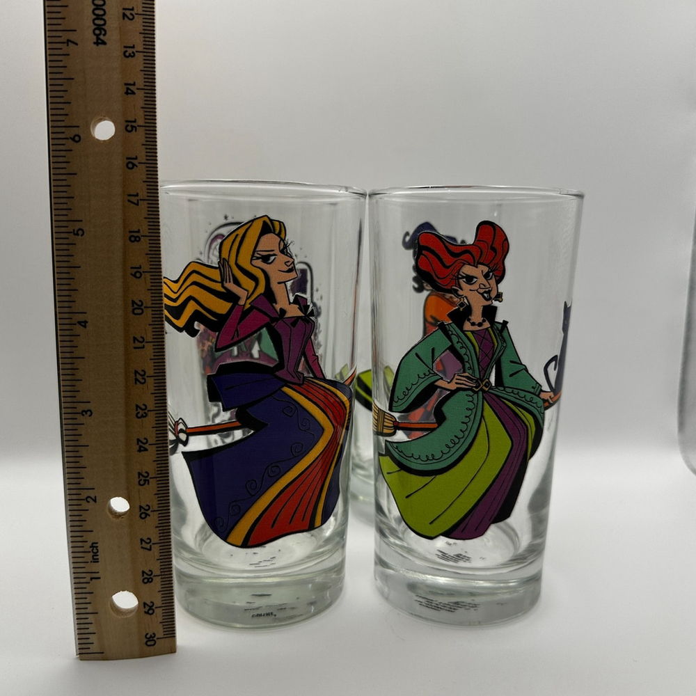 Disney Parks Hocus Pocus Glasses cup mug set of 4 halloween villains witches - Picture 4 of 6